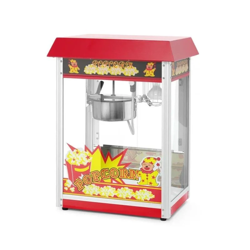 Hendi popcorn machine, popcorn maker, with crumb drawer, 230 v, 1500 w, 560 x 420 x (h) 770 mm, aluminium, red
