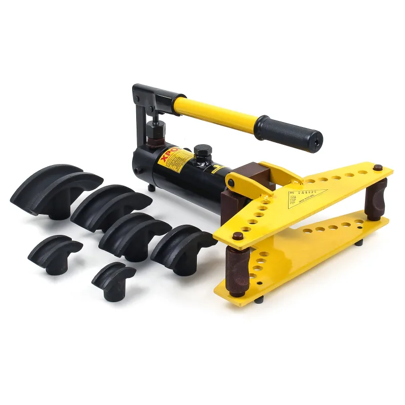 Wiltec curvadora hidráulica de tubos, 6 t de fuerza de prensado, ø6,35-25,4 mm, espesor 1-3,5 mm, 6 piezas de curvado, dobladora hidráulica para tu...