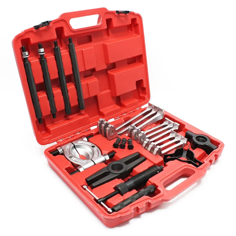 Juego de extractores hidráulicos en un práctico maletín de transporte con una fuerza de tracción de 10t