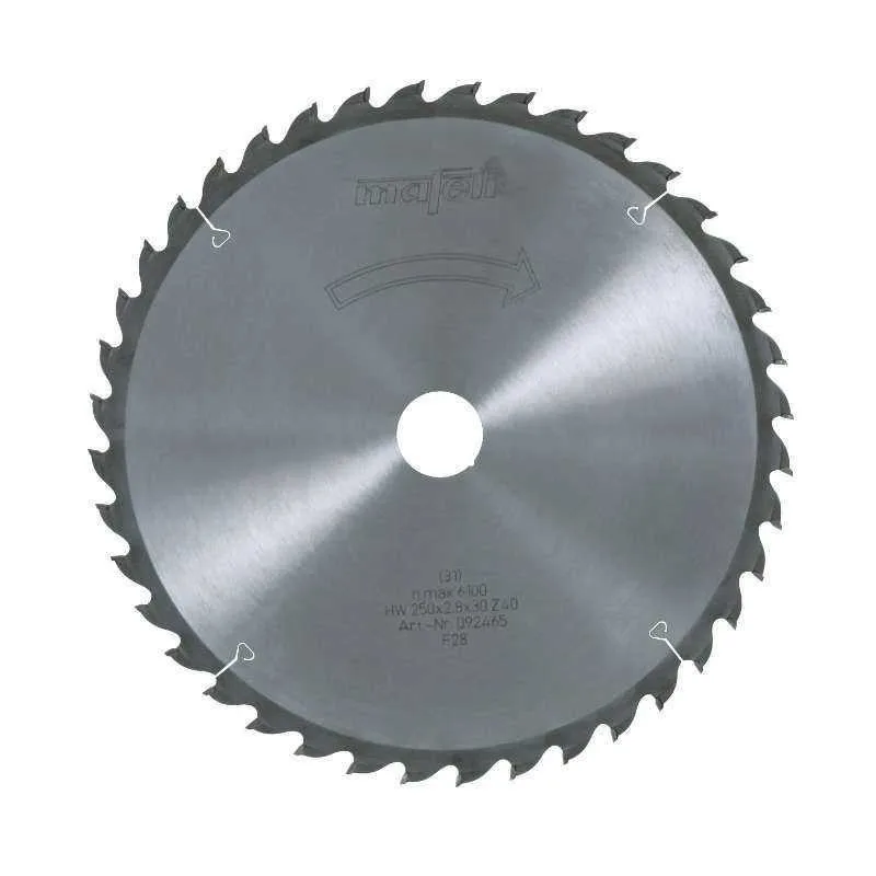 Hoja de sierra hm 250 x 2.8 x 30 mm, z 40, wz mafell