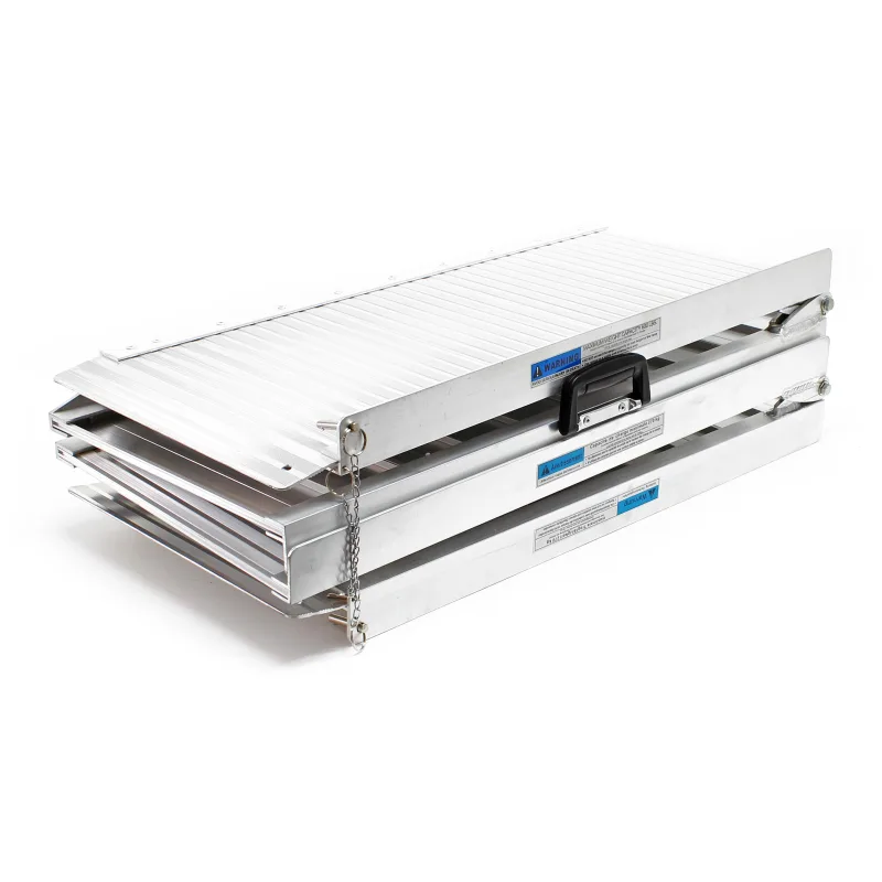 Rampa silla ruedas 152cm 270kg doble plegable aluminio coche acceso vehículo transportable portátil