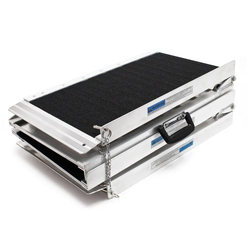 Rampa silla ruedas 183cm 270kg doble plegable aluminio coche acceso vehículo transportable portátil