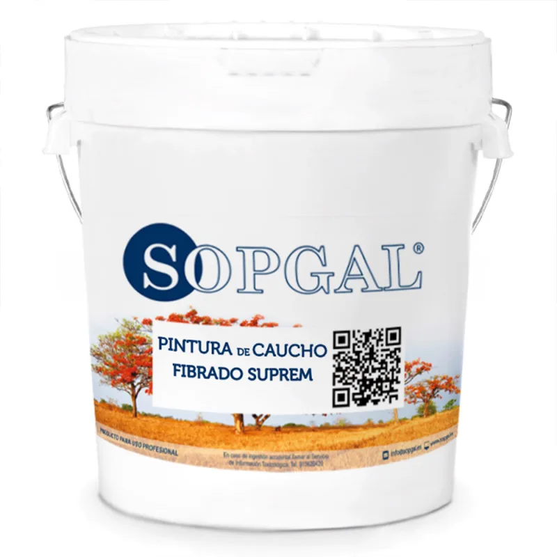 Pintura de caucho suprem fibrado (20 kg - teja) - pintura orgánica de base caucho para impermeabilizar tejados, fachadas y terrazas - sopgal
