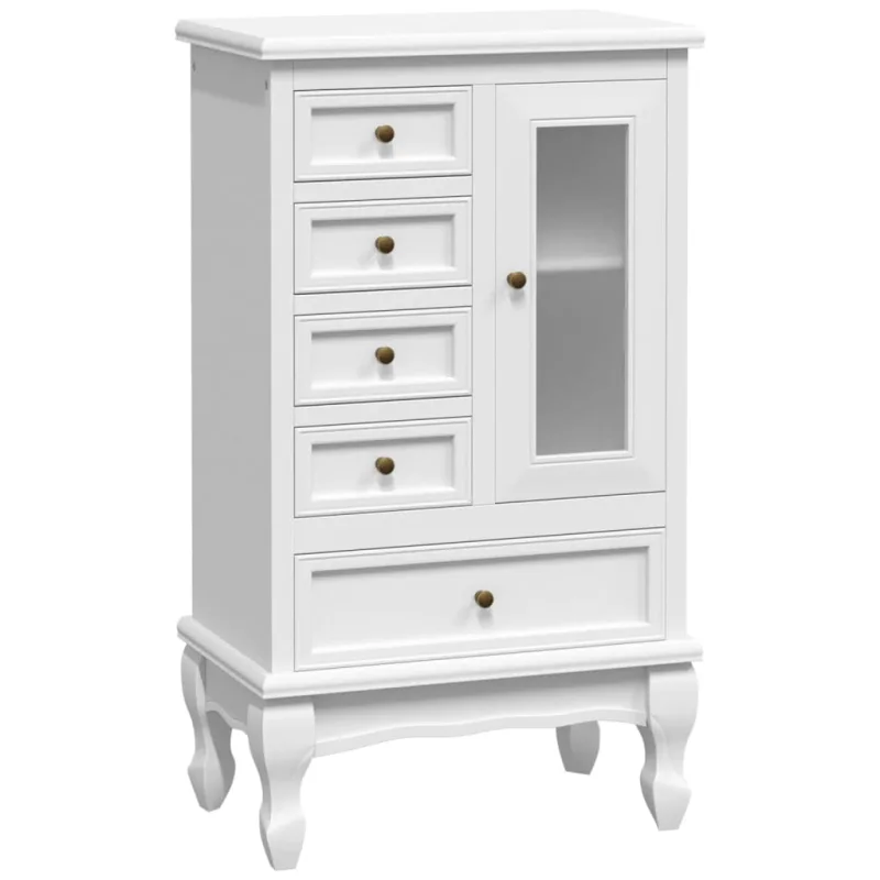 Mueble de 5 cajones y 2 estantes blanco - comfortxl