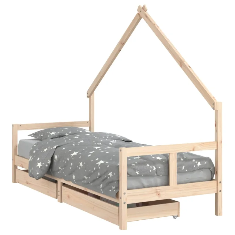 Estructura de cama para ni?os con cajones madera pino 80x200 cm - comfortxl
