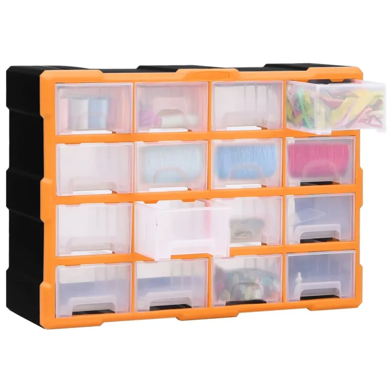Organizador multicajones con 16 cajones medianos 52x16x37 cm - comfortxl