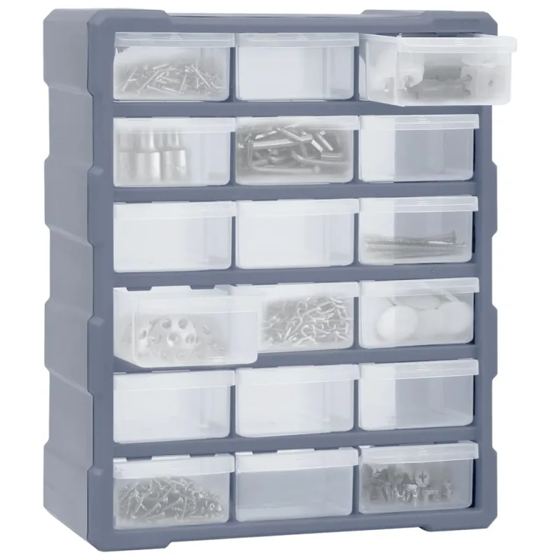 Organizador multicajones con 18 cajones intermedios 38x16x47 cm - comfortxl