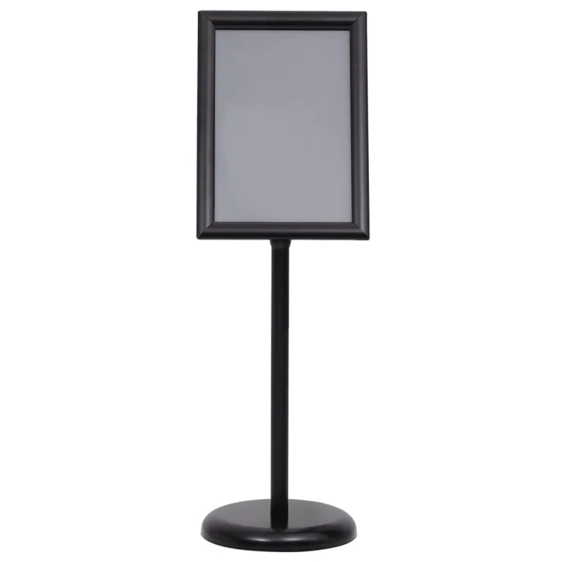 Soporte de pie para carteles a3 de aleación de aluminio negro - comfortxl