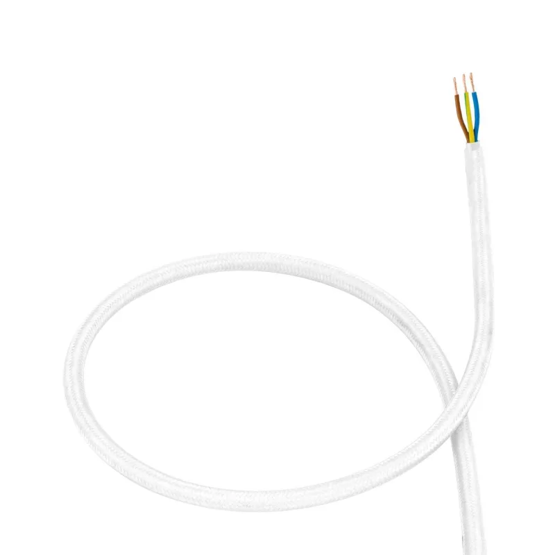 Ledkia cable textil eléctrico blanco 100 m
