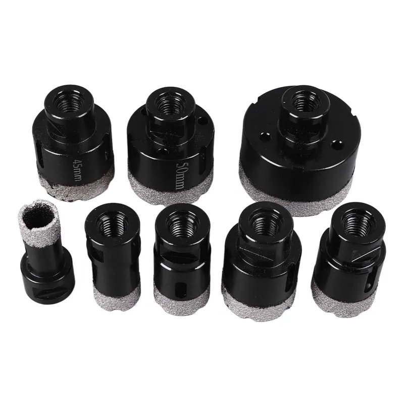Kit de 8 brocas de sierra perforadora m14 con grano de diamante, cortador de agujeros para soldar mármol, vidrio, ladrillo, piedra, azulejo d