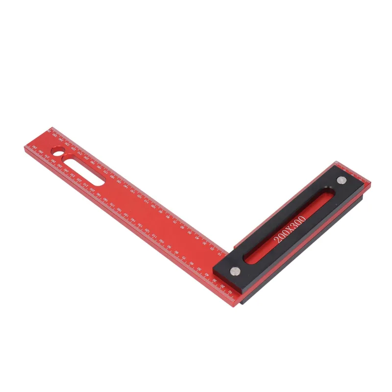 Escuadra para carpintería de 300 x 200 mm en forma de l, de aleación de aluminio, con to