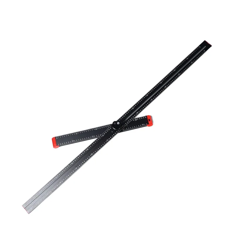 Regla combinada tipo t de aleación de aluminio, herramienta de medición ajustable de ángulo cuadrado multifuncional de 1200 mm, c