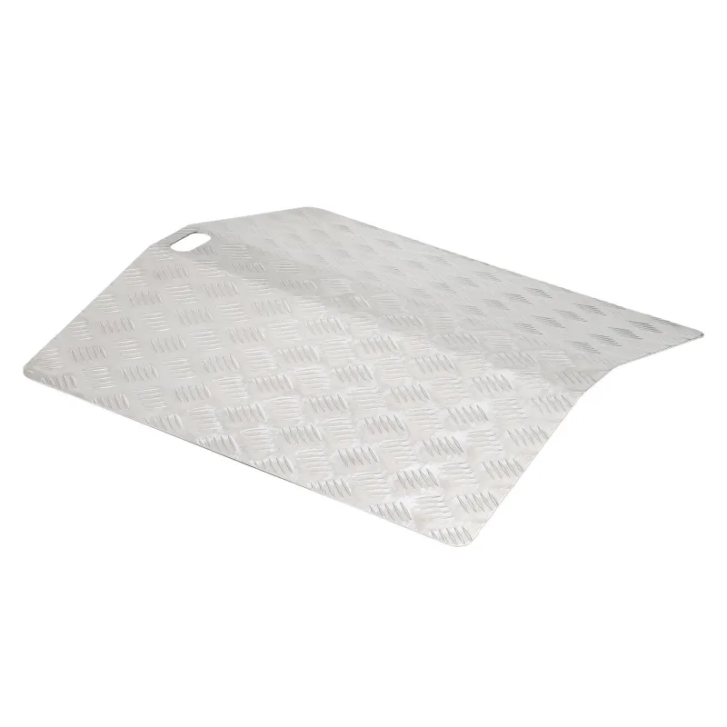 Rampa de umbral de aluminio de 80 cm, rampa para sillas de ruedas rampa de umbral portátil, rampa puente 270 kg de capacidad de carga con asas