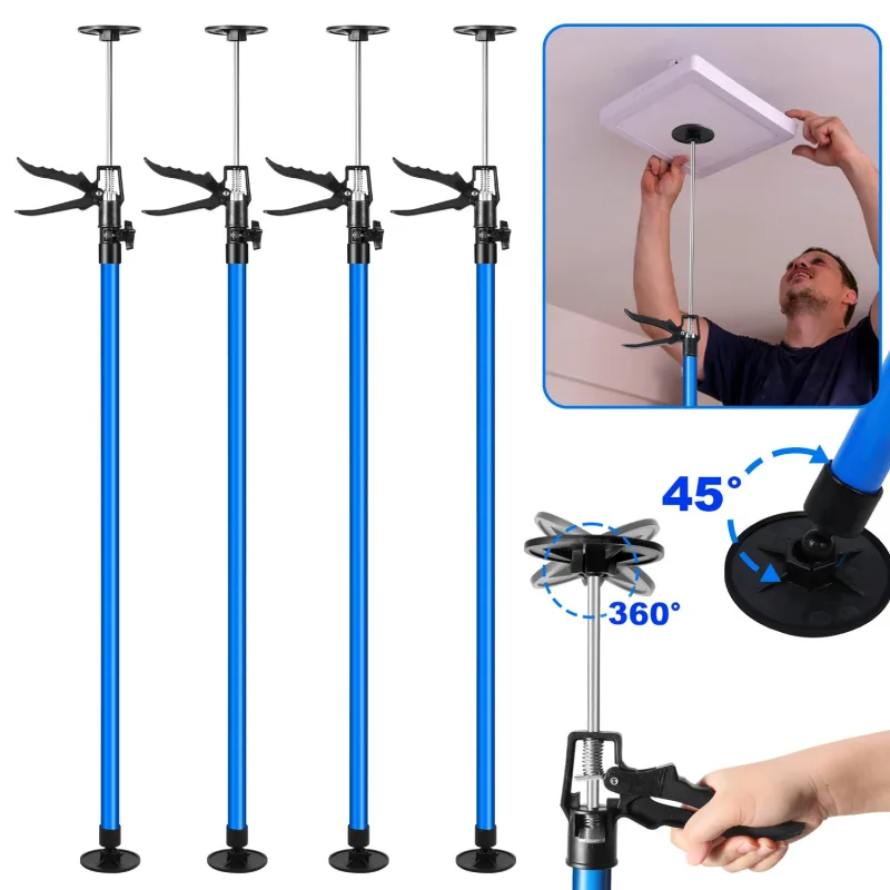 4 soportes telescópicos, altura ajustable de 115 a 290 cm, carga máxima 50 kg, separador de marco de puerta