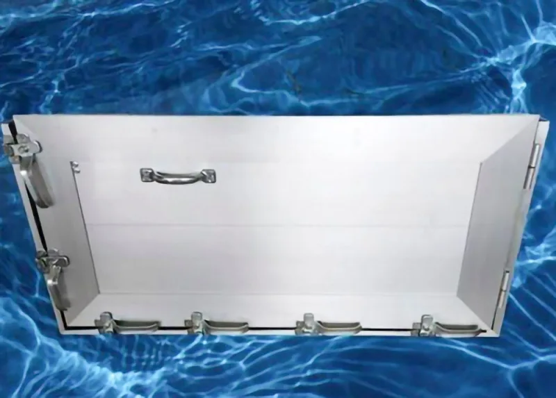 Compuerta antiinundación a medida altura de 40 a 60 cm ancho de 200 a 220 cm color aluminio