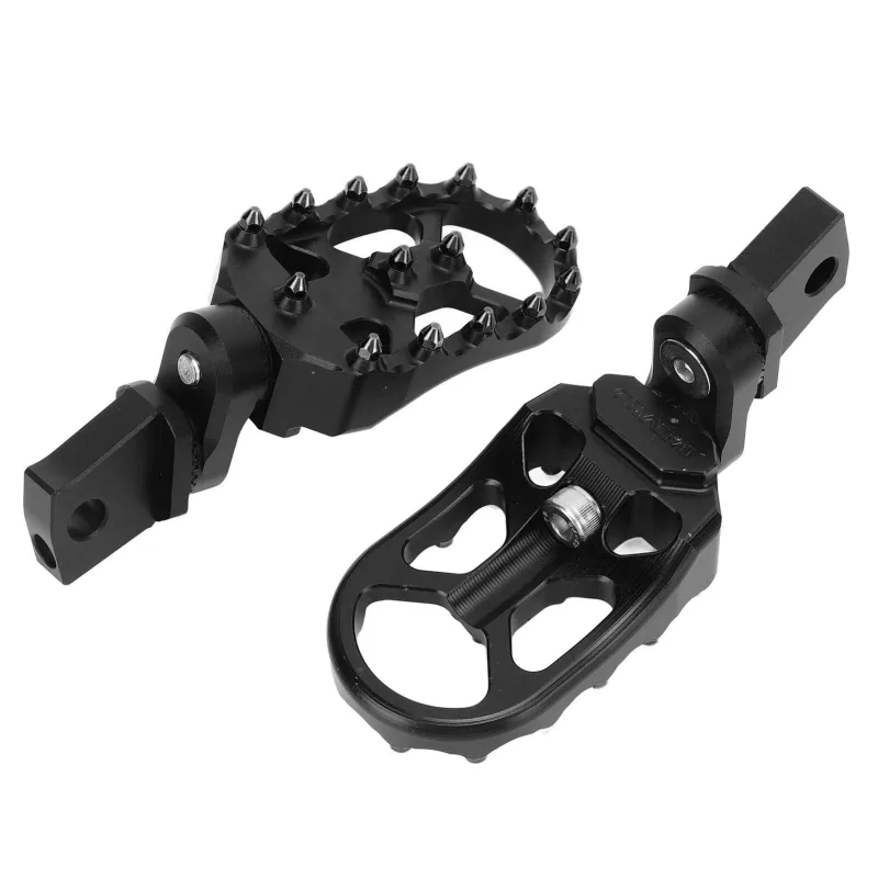 Reposapiés delanteros para motocicleta, pedales, reposapiés con dientes antideslizantes, ajustables, de aluminio cnc para r18 2020-2022 (negro)