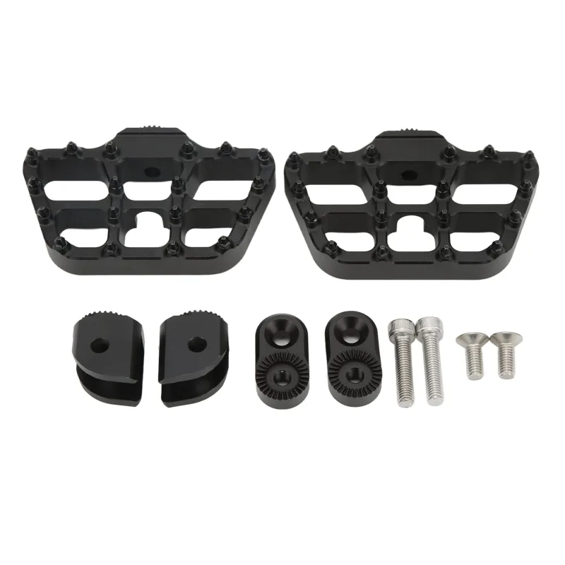 Par de estriberas delanteras para motocicleta de repuesto de gran resistencia para r1200gs lc 2014-2019 (negro)