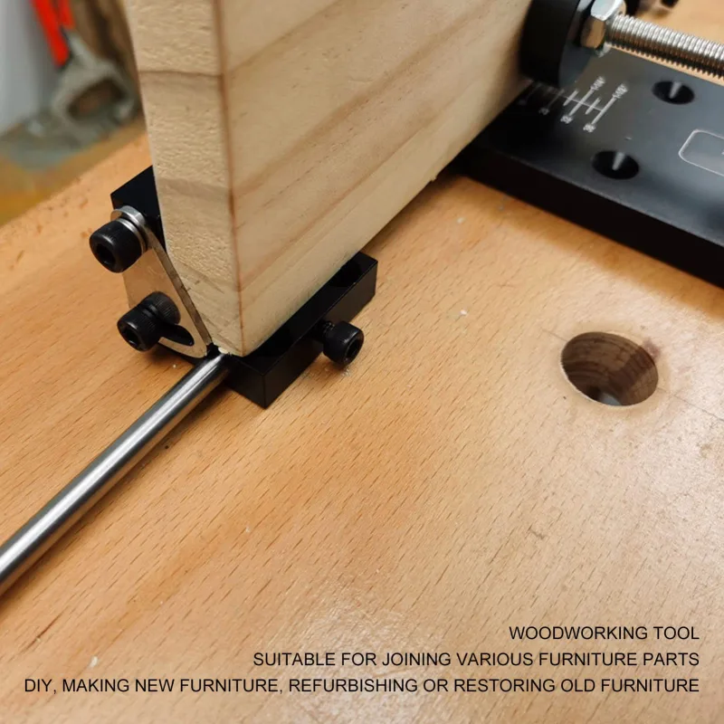 Kit de sistema de plantilla para agujeros de bolsillo de aluminio, herramienta de carpintería de alta resistencia, proyectos de carpintería para