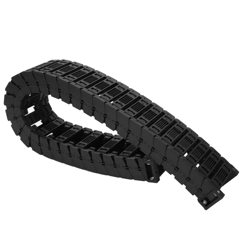 Cadena de arrastre portacables serie de bajo ruido cable de remolque para tanques ensamblaje extraíble de nailon 0,7/1 metro (s25*100 longitud 1 m)