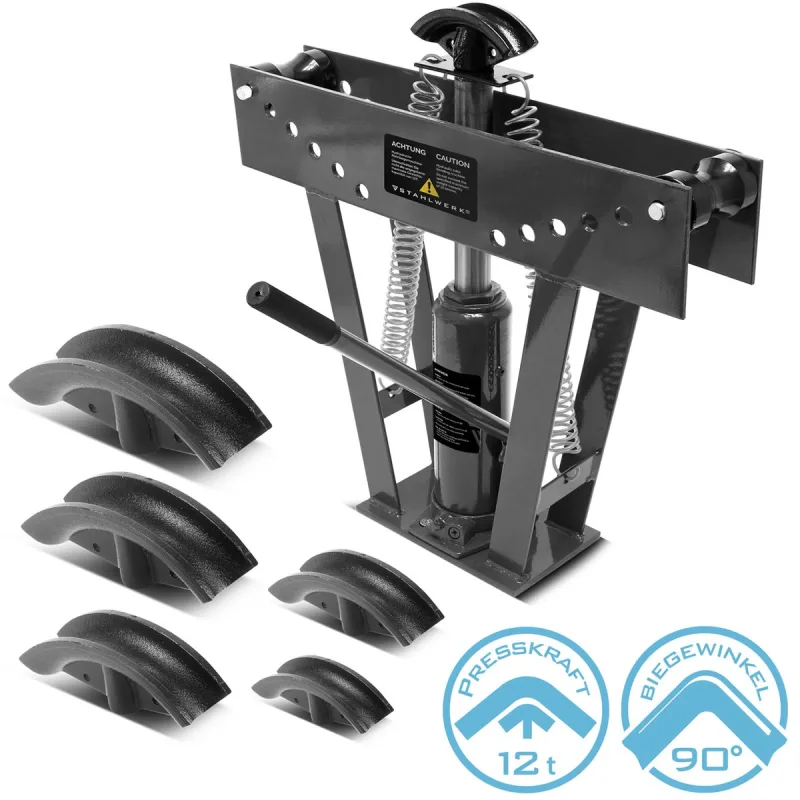 Stahlwerk dobladora de tubos hasta 90° 12 t fuerza de prensado dobladora de tubos hidráulica