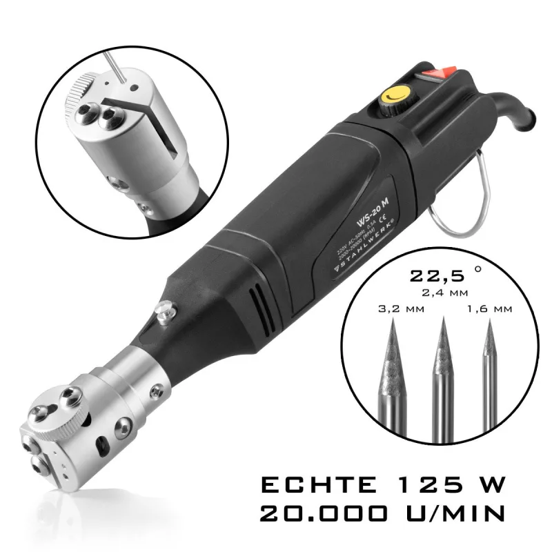 Stahlwerk amoladora de tungsteno ws-20 m con 125w para electrodos de tungsteno de 1,6-3,2 mm