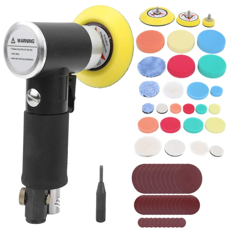 Lijadora neumática excéntrica negra para coche, 60 unidades, pulidora y enceradora at-1500h60 (válvula de estilo europeo)