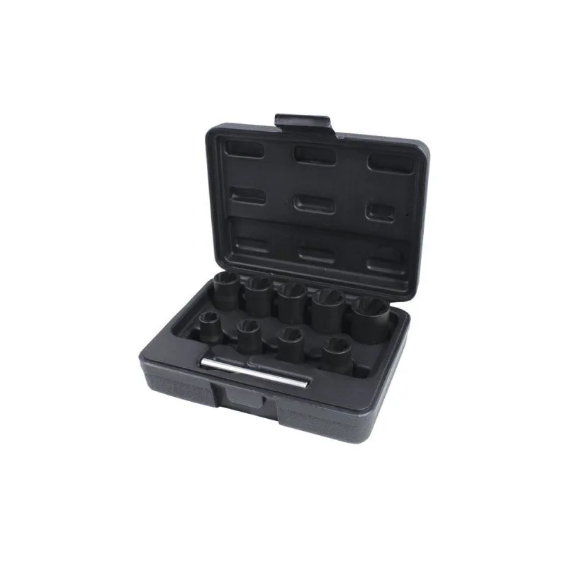 Ks tools 3/8 jeu de douilles spirales à chocs, 10 pcs