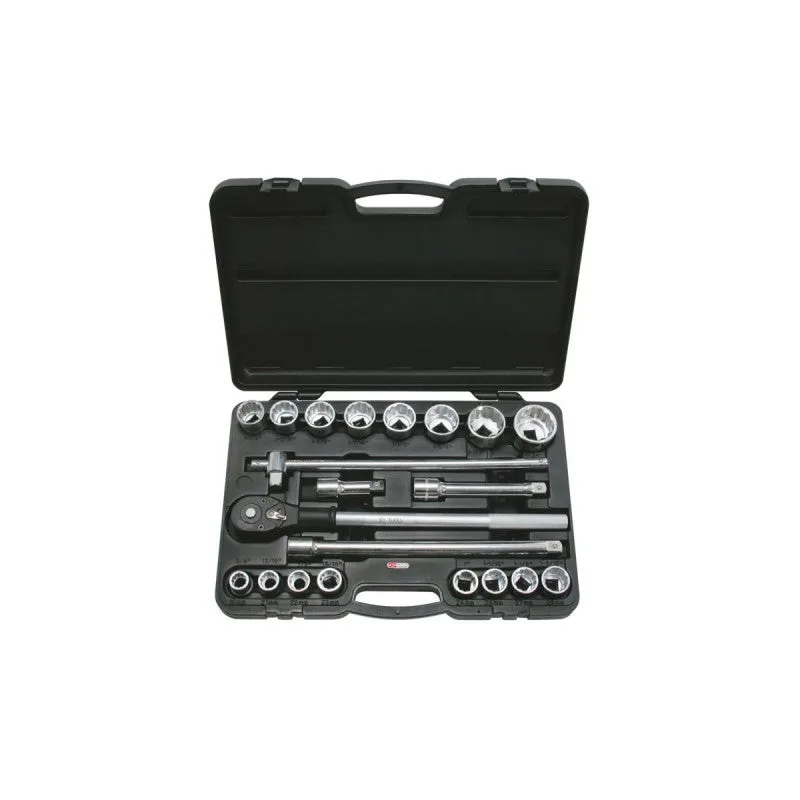 Ks tools 3/4 coffret de douilles, 21 pcs 12 pans