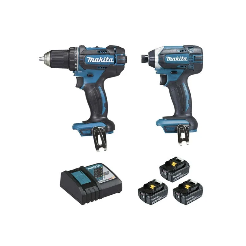 Makita kit dlx2127tj1 (ddf482 + dtd152 + 3 x 5,0 ah + dc18rc + makpac 3)