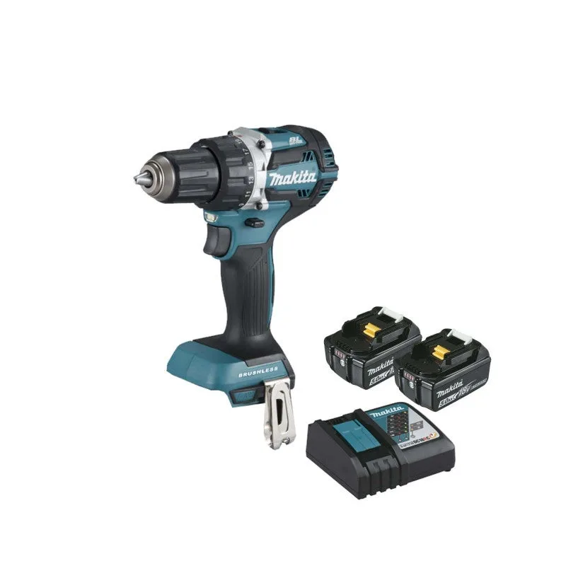 Makita - taladro atornillador a batería de 18 v li-ion 5 ah ø 13 mm - ddf484rtj