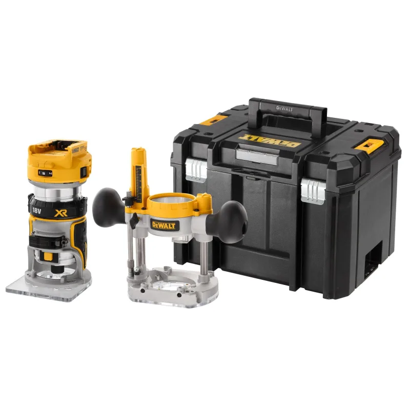 Fresadora dewalt dcw604nt 18v brushless sin cargador y batería + maletín tstak