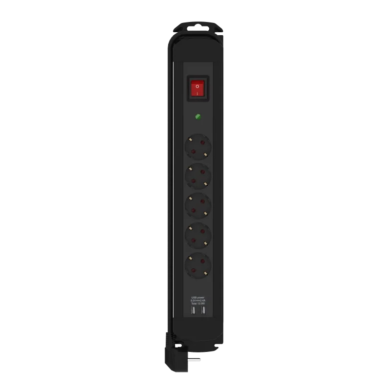 Base de 5 tomas+ 2xusb de 3 metros