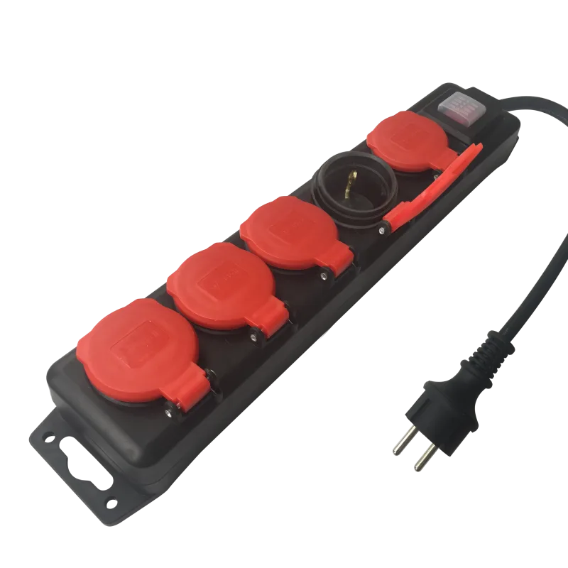 Base ip44 con tapa de 5 tomas h07rn-f de 2 metros lexman