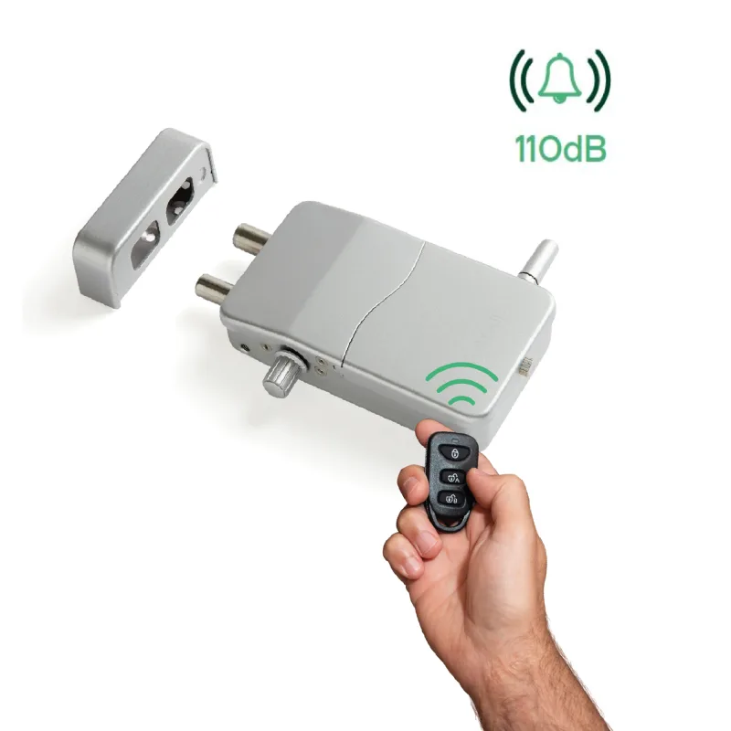 Cerradura invisible con alarma arregui ci10d plata con 4 manos a distancia