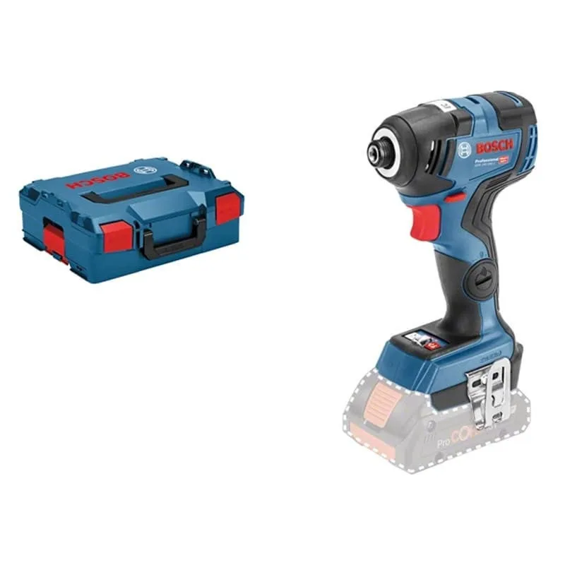 Bosch 06019g4102 atornillador de impacto a batería gdr 18v-200 c app toolbox + l-boxx sin batería ni cargador