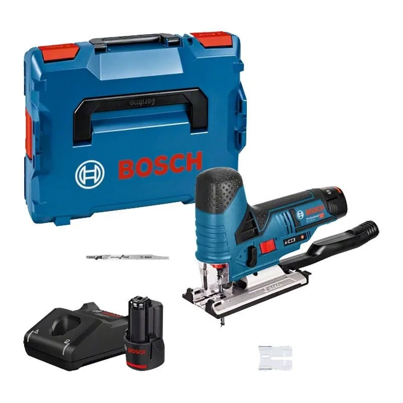 Sierra de calar bosch gst 12v-70 professional - 2 baterías 12 v 3.0ah, maletín, 2 cuchillas madera - 06015a1005