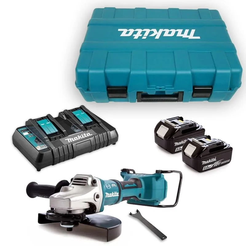 Amoladora bl 18vx2 lxt 230mm sar 5ah 2 baterías adt - makita