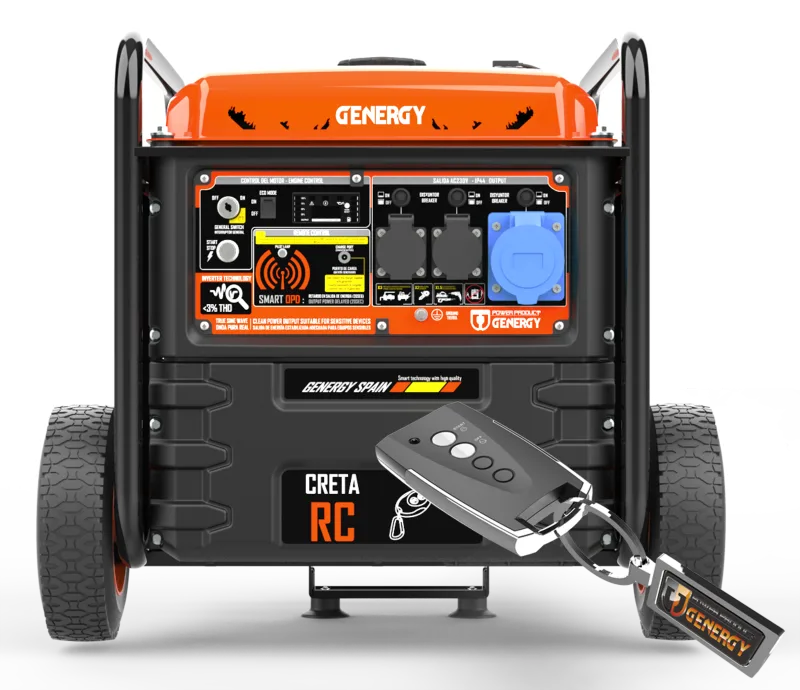 Generador automatico inverter genergy creta rc, 7200w, (control remoto).