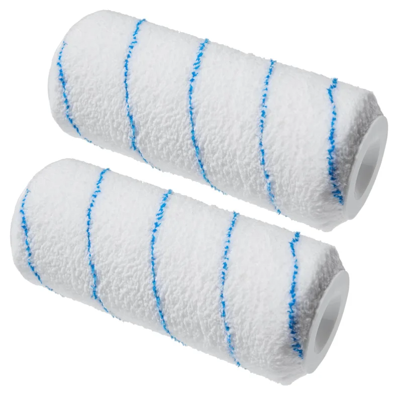 Lote de rodillos para pintar superficies lisas, aplicar capas base y para lugares con difícil acceso dexter de 180 mm de anchura, 55 mm de diámetro, pelo medio (5 mm a 12 mm). fibra de poliéster. varilla de aluminio.