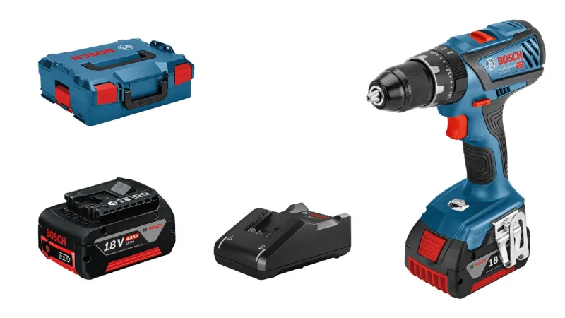 Taladro percutor a batería bosch professional 18v - 2 baterias - gsb 18v-28 professional