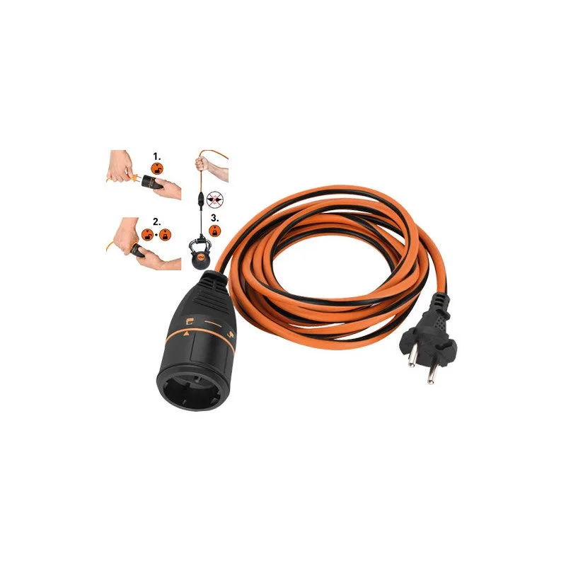 Cable de extensión electralock 2×1,5 mm² – 40 m con sistema de bloqueo – electralock