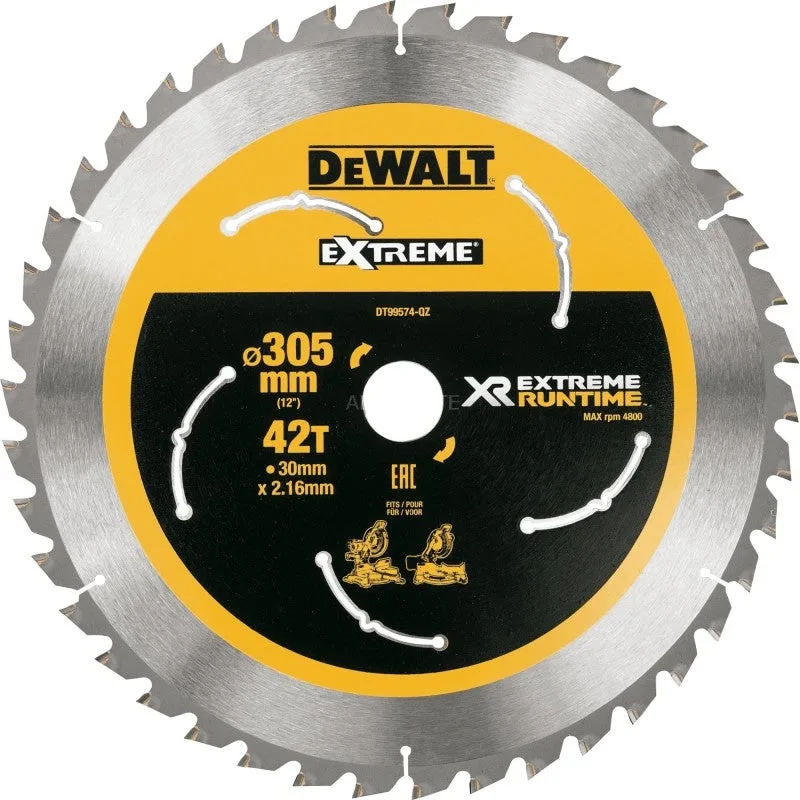 Dewalt dt99574-qz - tationarylame de cie circulaire xr extrême runtime 305mm x 30mm 42d 7 °