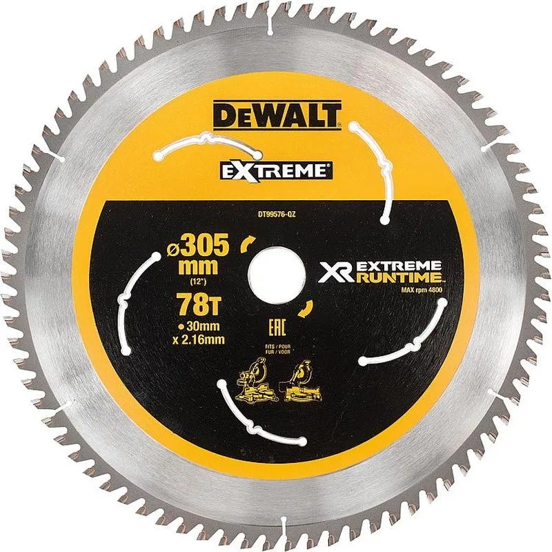 Dewalt dt99576-qz - tationarylame de cie circulaire xr extrême runtime 305mm x 30mm 78d 7 °