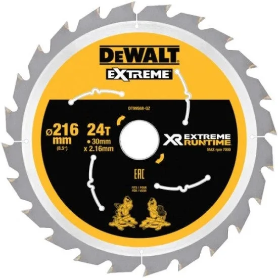 Dewalt hoja de tronzadora 216x30 mm 36 dientes xr extreme runtime - dt99569
