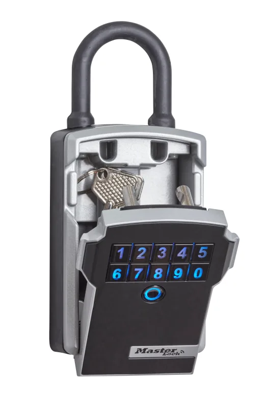 Caja de seguridad para llaves master lock con bluetooth y arco de 8.3x12.7 cm