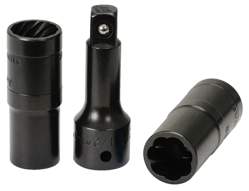 Ks tools 1/2 jeu de douilles double à chocs, 3pcs,17-19mm