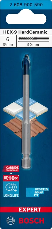 Broca para azulejo ø 6 mm bosch hardceramic