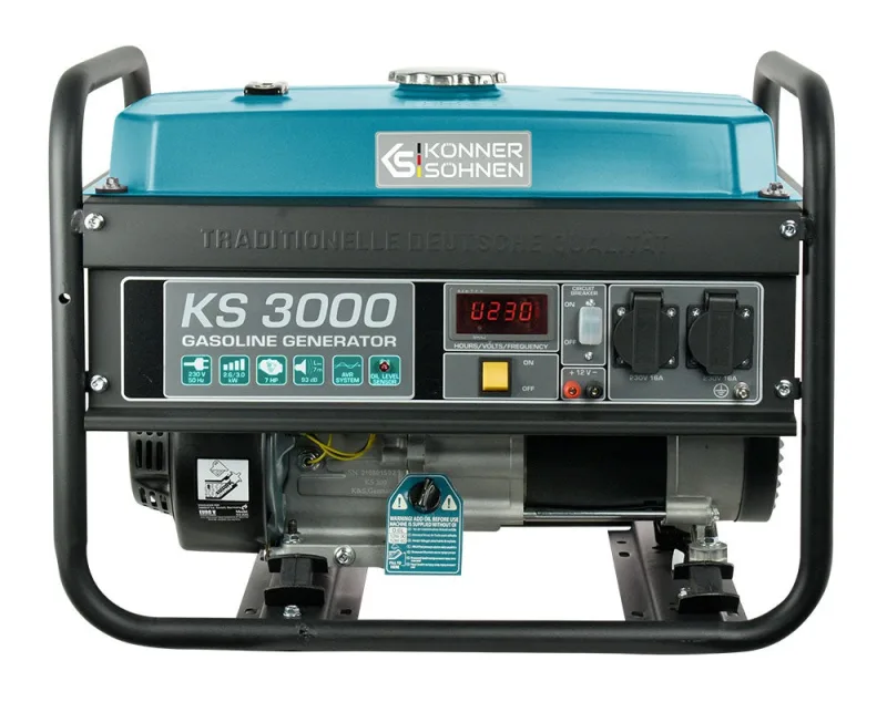 Generador de gasolina könner & söhnen ks 3000, potencia máxima 3 kw