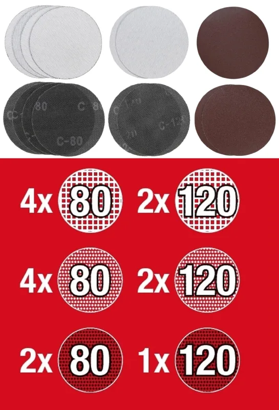 Pack 15 discos abrasivos para pulidora einhell - ø 180 mm