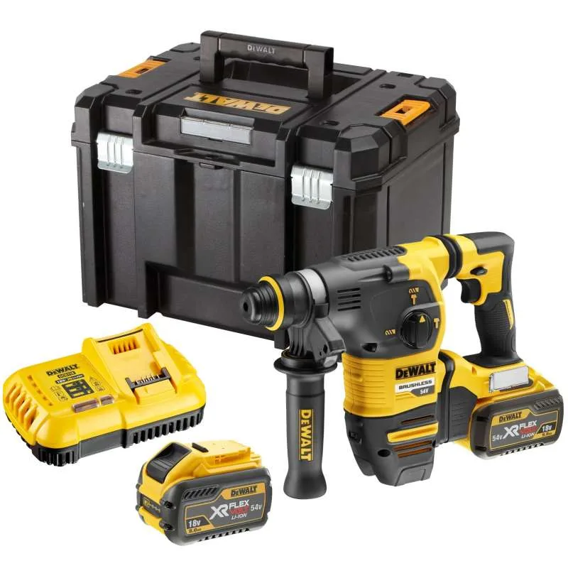 Dewalt dch333x2-qw - martillo electroneumático sin escobillas xr flexvolt 54v sds-plus 3.5j - 3 modos